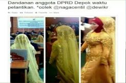 Anggota Dewan Berpakaian Bak Pengantin Itu Bernama Supriatni