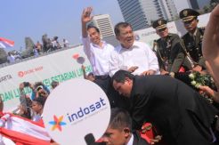Sambutan Unik Indosat kepada Presiden Jokowi