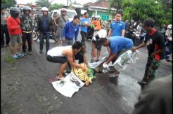 Anggota Linmas Tewas Terlindas Bus