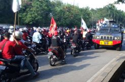 Digertak Water Canon, Demo Buruh Tangerang Bubar