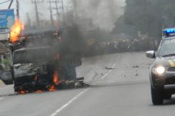 Truk Elpiji Terbakar di Pantura, Sopir Kabur