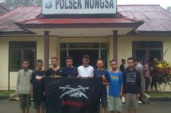Komplotan Geng Motor Dihukum Hormat Bendera