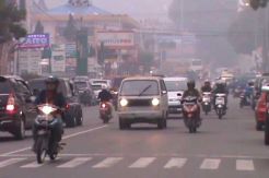 Kota Bukittinggi Diselimuti Kabut Asap