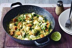 Resep Kari Ikan Cod dengan Bayam
