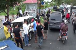 Delapan Mobil Tabrakan Beruntun di Bukittinggi