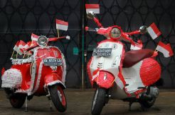 Komunitas Kutu Vespa Ulang Tahun Gelar Karnaval