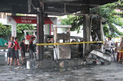 SPBU Terbakar saat Angkutan Umum Mengisi BBM