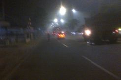 Malam Hari, Kabut Asap di Palembang Makin Pekat