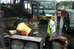 Ini Penyebab Bus Terbakar di BSD Tangerang