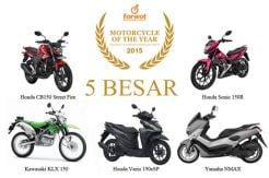 Ini Lima Finalis Sepeda Motor FORWOT Motorcycle of the Year 2015