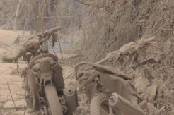 2 Motor Warga Terbakar Awan Panas Gunung Sinabung