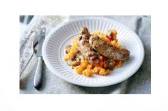 Cara Membuat Sosis Panggang Saus Madu dengan Wortel Puree