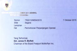 ESDM: Its Just Continuing Agreement Operations Grasberg Mining Complex