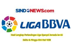 Hasil Pertandingan Liga Spanyol Pekan 16 Sabtu & Minggu Dini Hari