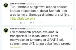 Ada Ledakan, GrabTaxi Beri Layanan Gratis Evakuasi