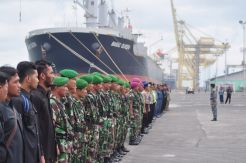 Sambut Eks Gafatar TNI Polri Disiagakan di Pelabuhan Tanjung Mas