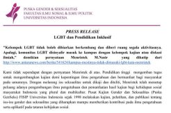 Puska Genseks FISIP UI Tanggapi Pernyataan Menristek