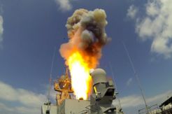 Kapal Perang Rusia Bombardir Basis Teroris di Aleppo
