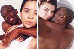 See Topless Bolt Hug and Kissing Brazilian Student at Bed