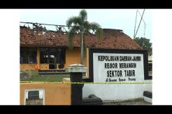 Ratusan Personel Polisi Siaga Jaga Kantor Polsek Tabir