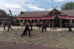Brimob Polda Riau Masih Jaga Mapolres Meranti