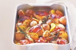 Ayam & Daging Ham Panggang untuk Menu Santap Malam Spesial