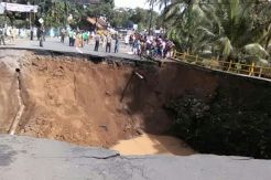 Begini Penampakan Jembatan Ambles di Kota Banjar