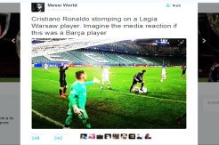 Ronaldo Accused Stamping Legia Warsaw Defender