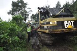 Polres Wonosobo Sita 6 Unit Alat Berat di Lokasi Penambangan