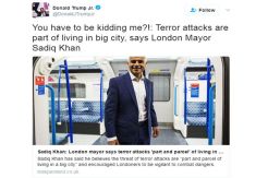 Trump Jr Slammed London Mayor Sadiq Khan
