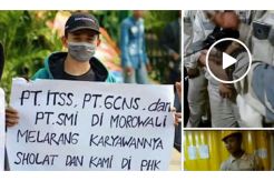Karyawan Pabrik Besi dan Baja di Sulteng Dilarang Salat Jumat Berjamaah