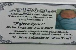 Diberi Nama Pajero Sport, Bayi Laki-laki Berdarah Jawa Mendunia