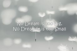 No Dream is too Big, No Dreamer is too Small