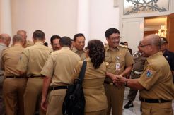 Gubernur Djarot Gelar Halal Bihalal di Balai Kota