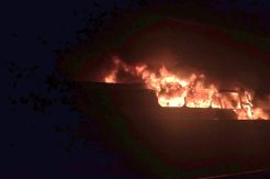 Bus Terbakar di Tol Cipularang Arah Bandung