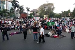 Sejumlah Elemen Massa di Semarang Kecam Blokade Masjid Al Aqsa