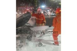 Mobil Terbakar di Tol Cawang Diduga Akibat Masalah di Pengapian
