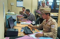 HUT Kemerdekaan Ke-72 RI, Ditlantas Polda Sumsel Kenakan Pakaian Pejuang