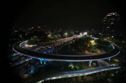 Akan Diresmikan Jokowi, Paspampres Berseliweran di Simpang Susun Semanggi