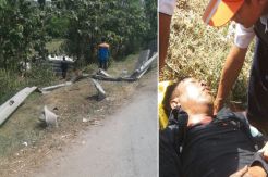Truk Trailer Pengangkut Gas Terjun Bebas ke Jurang