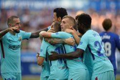 Sepasang Gol Messi Bawa Barcelona Raih Angka Penuh