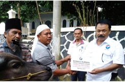 Perindo Pandeglang Serahkan Hewan Kurban di Sekitar Makam Syekh Maulana Magribi