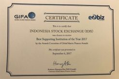 Dua Tahun Beruntun, BEI Raih Penghargaan dari Global Islamic Finance Award