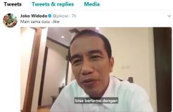Jokowi Bagikan Video Momen Kebahagian Bersama Cucu di Twitter