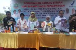 BPOM Serang Musnahkan Obat dan Makanan Berbahaya Senilai Rp11 Miliar