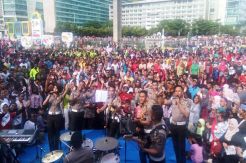 Grup Band Polisi Unjuk Gigi di CFD, Warga: Kalau Bisa Setiap Minggu