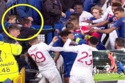 Everton Fans Slaps Lyon Goalkeeper