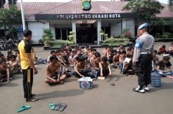Mau Tawuran, 101 Remaja Diciduk di Kaliabang Tengah Bekasi