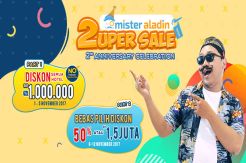 Rayakan Ulang Tahun ke-2, Mister Aladin Gelar 2uper Sale