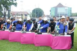 Polda Sumsel Musnahkan Ratusan Senjata Api Rakitan